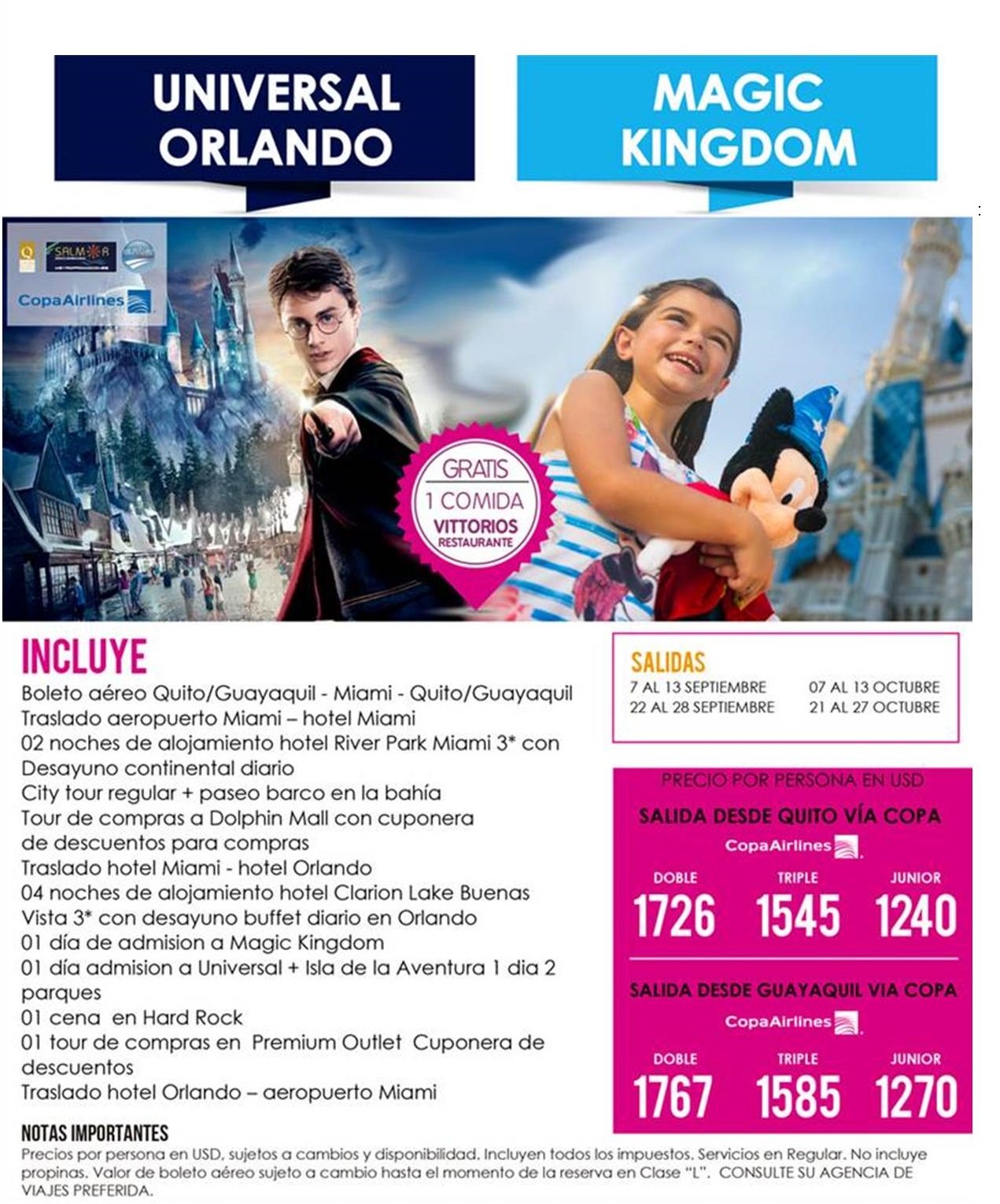 Miami y Orlando con salidas especificas para estas vacaciones¡¡¡¡¡¡